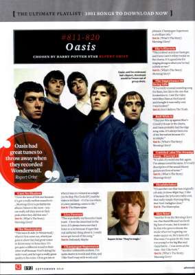 Руперт Гринт о группе "Oasis"